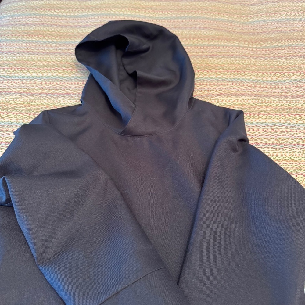 Black Hooded Costume Dress No size tag Side Zipper VERY well made - Picture 8 of 8